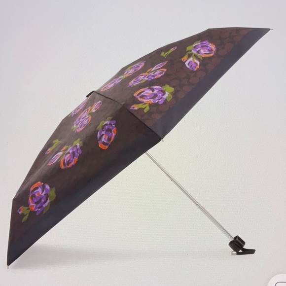 ☔️ COACH MINI UMBRELLA IN SIGNATURE ROSE PRINT ☔️ - Picture 12 of 16